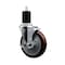 Service Caster 5'' Maroon Poly Swivel 1-3/4'' Expanding Stem Caster with Brake SCC-EX20S514-PPUB-MRN-TLB-134 - alternate 1